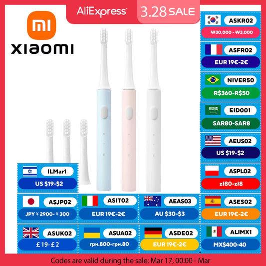 Mijia T100 Sonic Electric Toothbrush Mi Smart Tooth Brush Colorful USB Rechargeable IPX7 Waterproof for Toothbrushes Head